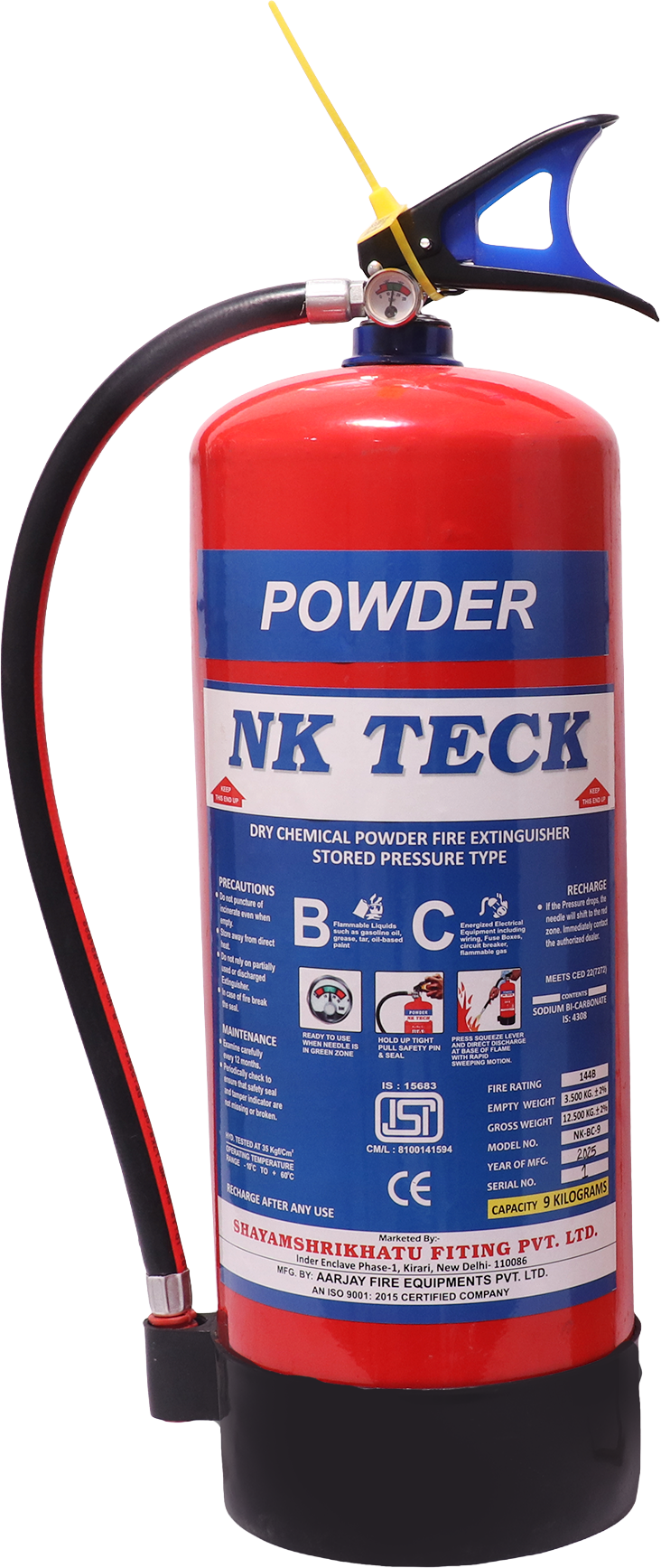BC Dry Chemical Powder Fire Extinguisher